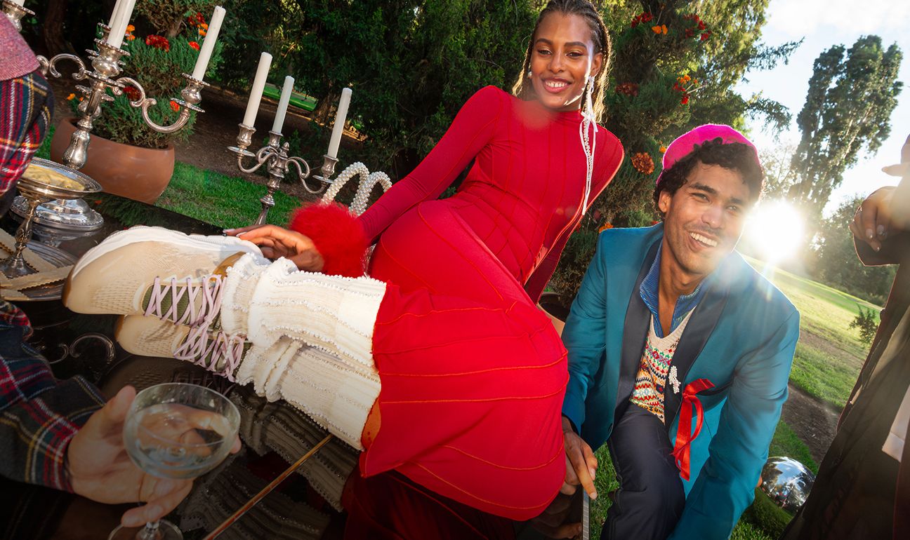 People outside wearing merrell footwear